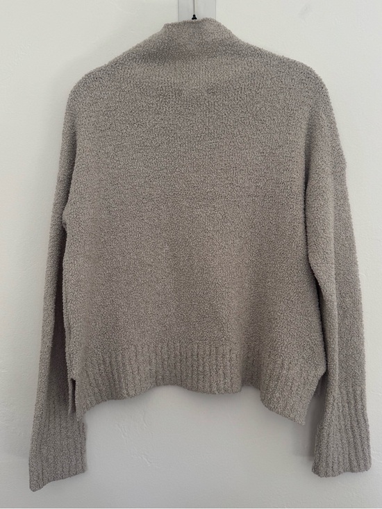 UGG Sage Sweater Cowl Neck Fluffy Textured Ribbed Minimal Neutral - Picture 3 of 11